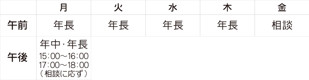 ふるーつ村｜児童発達支援｜スケジュール例
